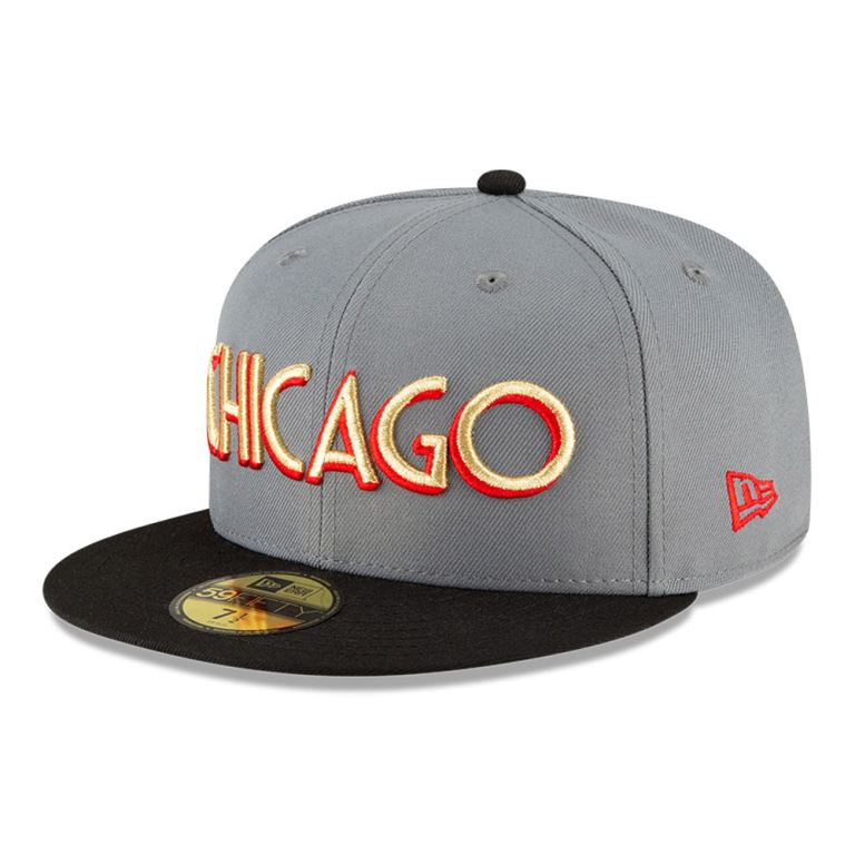 Gorras New Era 59fifty Grises - Chicago Bulls NBA City Edition 58403NCIV